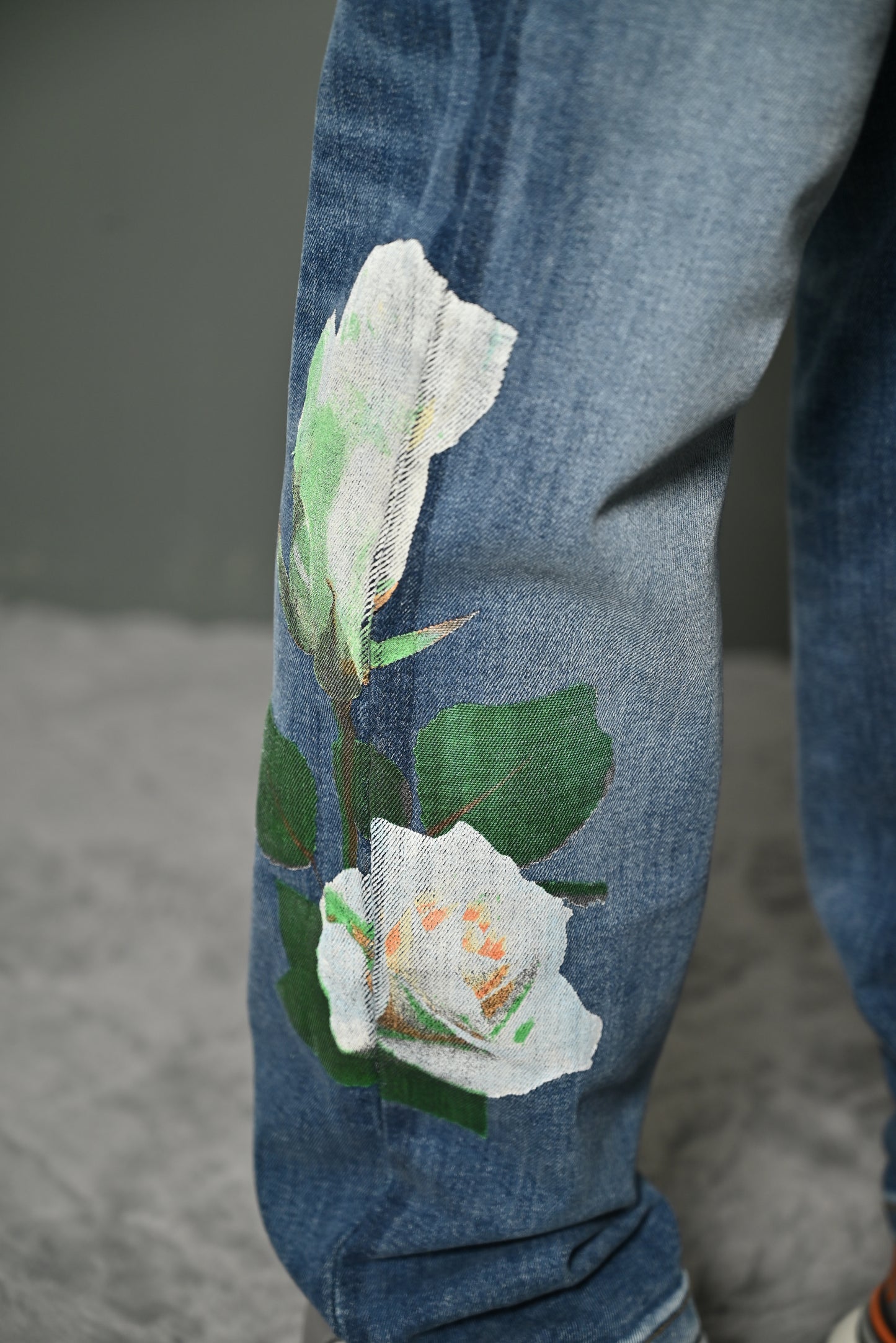 MENS FLORAL JEANS