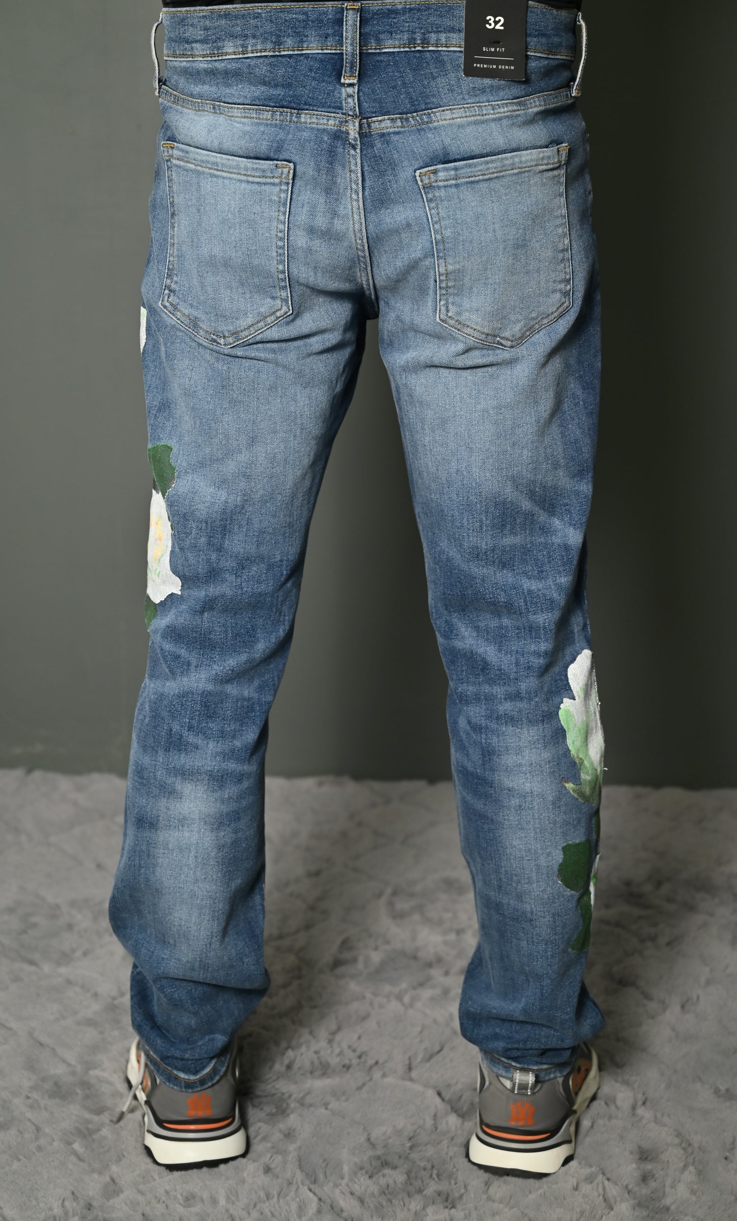 MENS FLORAL JEANS